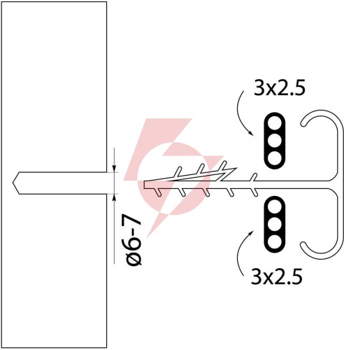 Uchwyt szybkiego montażu - płaski usmp-3 bis elektro-plast opatówek 500szt box 16.55