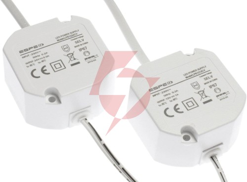 Zasilacz dopuszkowy espe lp-1212-211 12v 1a 12 w ip67 5.5 / 2.1 mm