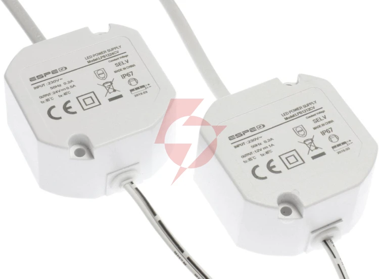 Zasilacz dopuszkowy espe lp-1212-211 12v 1a 12 w ip67 5.5 / 2.1 mm