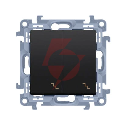Kontakt simon 10 moduł czarny mat łącznik uniwersalny 2x zaciski śrubowe 10ax 250v
