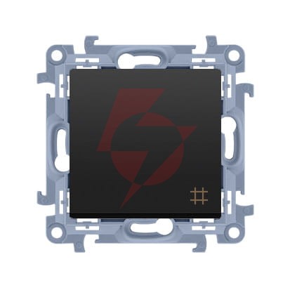 Kontakt simon 10 moduł czarny mat łącznik krzyżowy zaciski śrubowe 10ax 250v