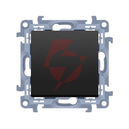 Kontakt simon 10 moduł czarny mat przycisk 1x 1z samozaciski 10ax 250v