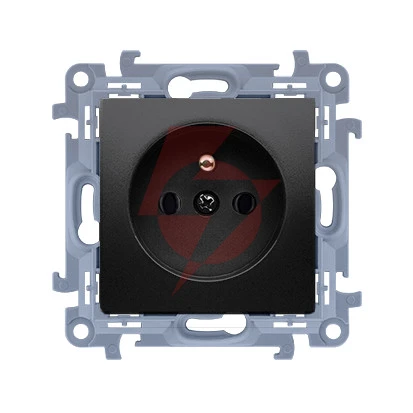 Kontakt simon 10 moduł czarny mat gniazdo 1x z/u szybkozłącza 16a 250v