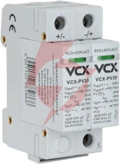 Ogranicznik przepięć fotowoltaiczny dc pv30 klasy t2 (c) 2p 1000v vcx