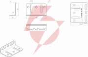 Uniwersalna podstawa pod napędy przesuwne/zestaw 4 kątowników asm150-2