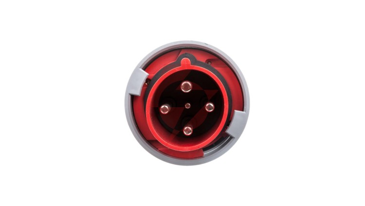 Wtyczka przenośna 63A 4P 400V czerwona IP67 POWER TWIST 034-6