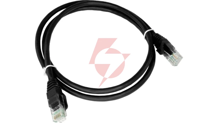 Patch-cord U/UTP kat.6 PVC 0.25m czarny KKU6CZA0.25