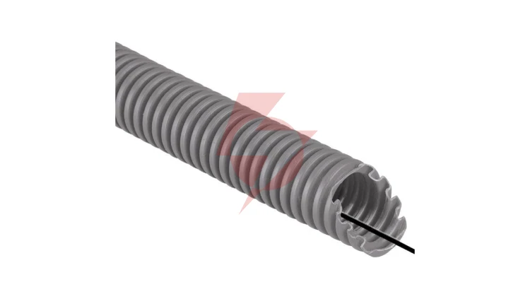 Rura karbowana 750N do zalewania betonem samogasnąca szara z pilotem i smarowaniem fi 20mm -5 C +90 C /100m/