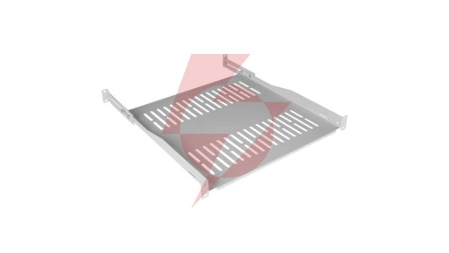 Półka regulowana do szafy RACK 19 1U 450mm (550mm) szara NEKU