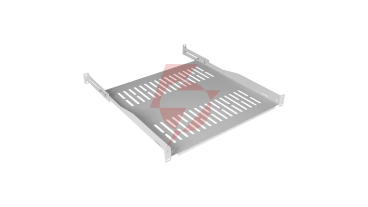 Półka regulowana do szafy RACK 19 1U 450mm (550mm) szara NEKU