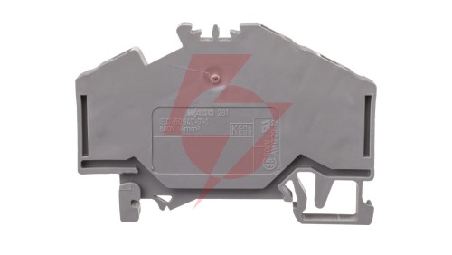 Złączka szynowa 3-przewodowa 4mm2 szara 281-631 /100szt./