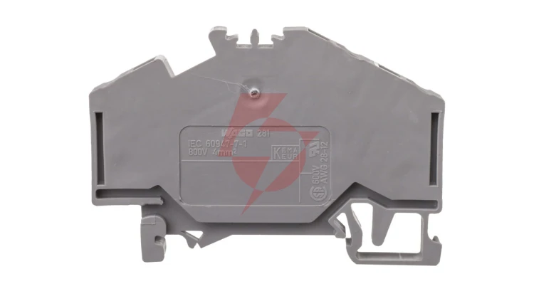 Złączka szynowa 3-przewodowa 4mm2 szara 281-631 /100szt./