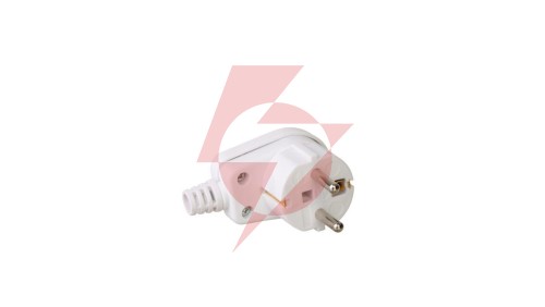 Wtyczka kątowa UNI-SCHUKO 16A/250V biały, 3390-00