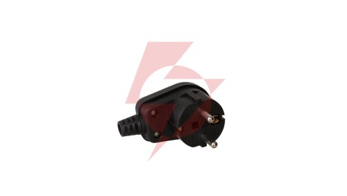 Wtyczka kątowa Uni-Schuko 16A/250V czarny 3390-02