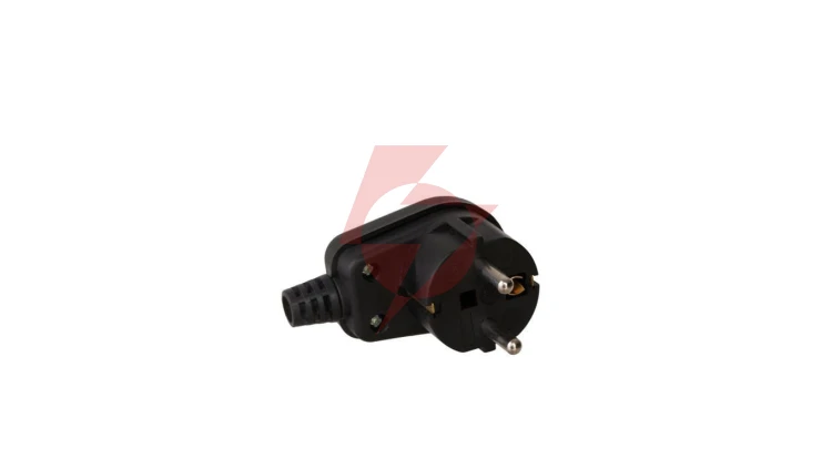 Wtyczka kątowa Uni-Schuko 16A/250V czarny 3390-02