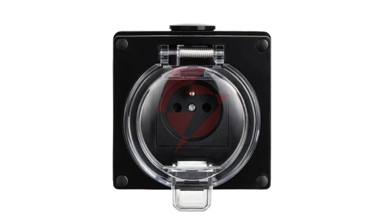 OYSTER IP66 gniazdo wtyczkowe w obudowie hermetycznej 16A/250V czarny 6185-09