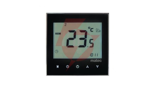 Regulator temperatury podtynkowy - programowalny TYP RTD-02 czarny MTC10000292-WUN