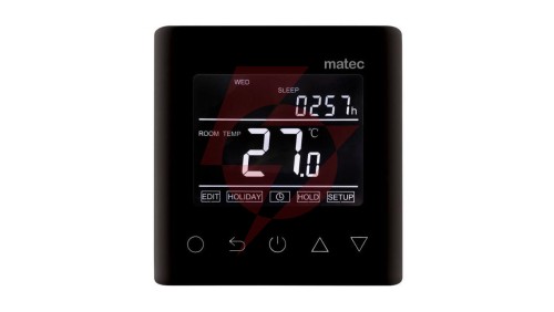 Regulator temperatury podtynkowy - programowalny TYP: RTW-01 czarny MTC10000378-WUN