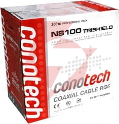 Przewód koncentryczny ns100 trishield pull box - 300m