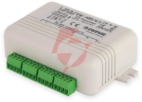 Dystrybutor rozdzielacz magistrali rs-485 z separacją ewimar ew-485/4/1/so