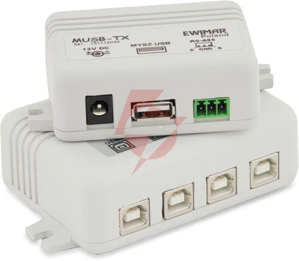 Aktywny przedłużacz myszy usb z separowanym odbiornikiem ewimar musb-4/1/so v3.2