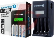 Ładowarka procesorowa do akumulatorków aa/aaa everactive nc-450 lcd