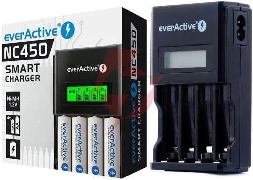Ładowarka procesorowa do akumulatorków aa/aaa everactive nc-450 lcd