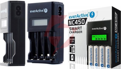 Ładowarka procesorowa do akumulatorków aa/aaa everactive nc-450 lcd