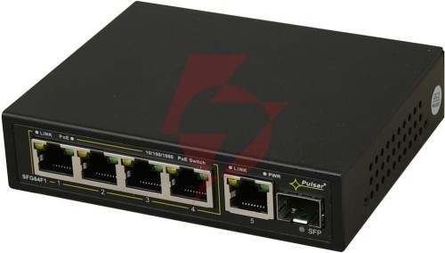 Switch 6-portowy pulsar sfg64f1 do 4 kamer ip