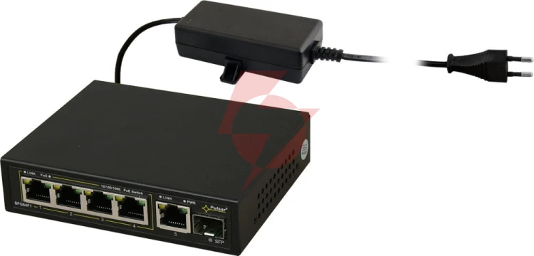 Switch 6-portowy pulsar sfg64f1 do 4 kamer ip