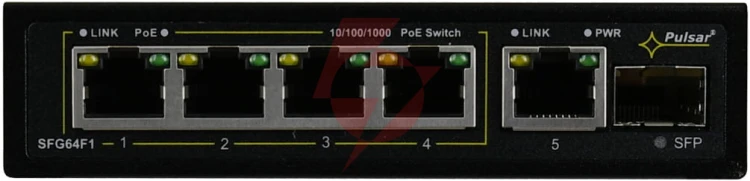 Switch 6-portowy pulsar sfg64f1 do 4 kamer ip