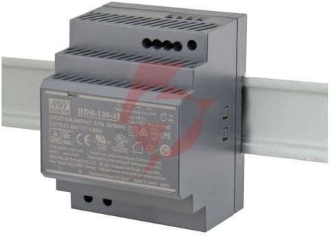 Zasilacz impulsowy na szynę din mean well hdr-100-48 48v/100w/1.92a