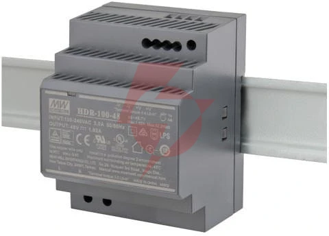 Zasilacz impulsowy na szynę din mean well hdr-100-48 48v/100w/1.92a
