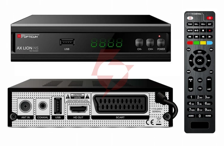 Tuner dvb-t2 opticum ax lion ns h.265 10bit