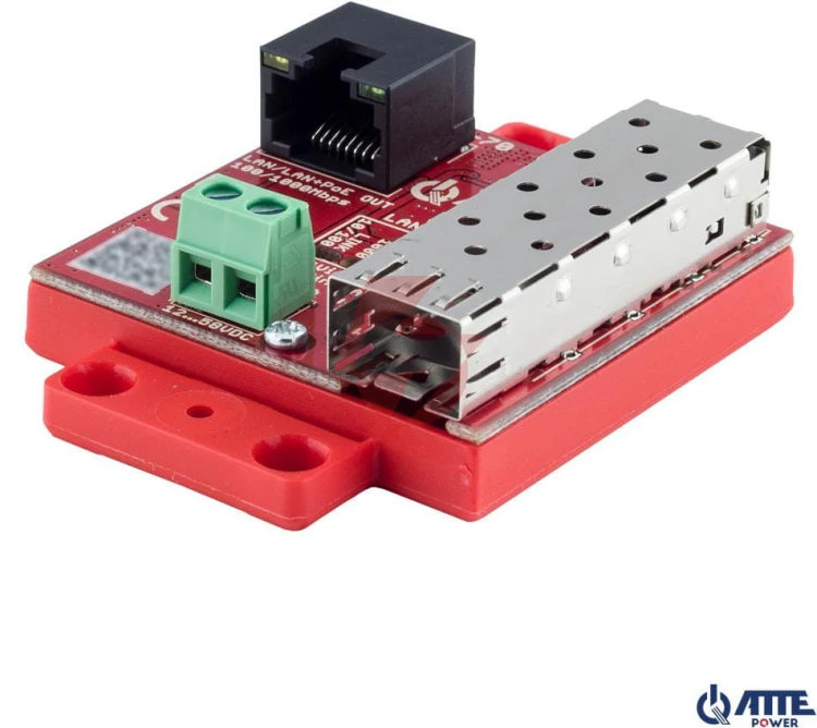 Gigabitowy media konwerter ethernet atte xfiber‑2‑70 (poe out)