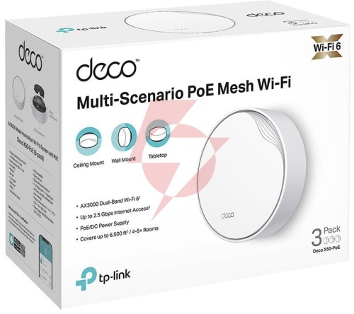 Domowy system wi-fi mesh tp-link deco x50-poe(3-pack)