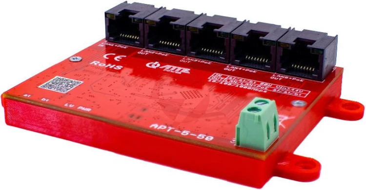 Atte apt-5-50 switch poe 5 portowy 10/100/1000mbps, extender