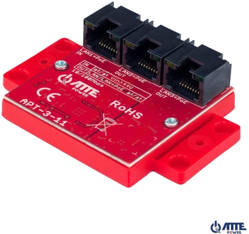 Atte apt-3-11 switch poe 3 portowy 10/100mbps, extender
