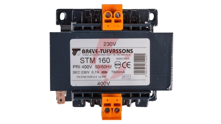 Transformator 1-fazowy separacyjny STM 160 400/230V 0,7A, Ta 40, 16252-9915