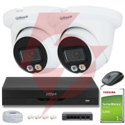 Zestaw 2 kamer ip dahua 8mpx ipc-hdw2849tm-s-il + dysk 1tb