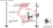 Słup ats skam2/4 pod montaż kamer cctv
