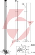 Słup ats skamp2/5 pod montaż kamer cctv