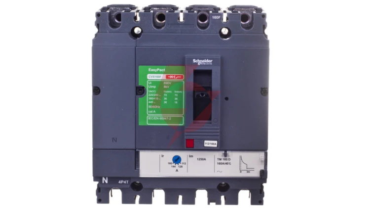 Wyłącznik mocy 36kA , wyzwalacz termomagnetyczny 160A , 4P Compact CVS LV516353