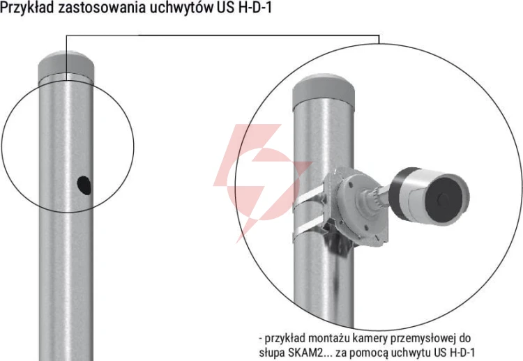 Uchwyt słupowy ats us h-d
