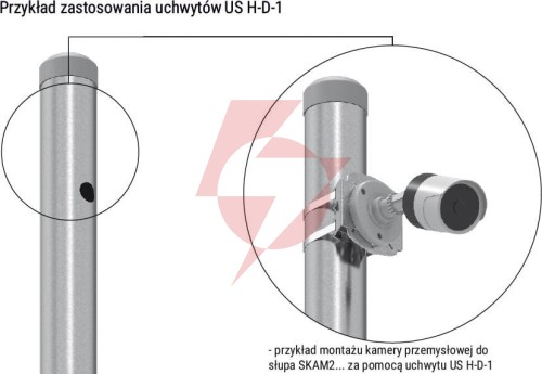 Uchwyt słupowy ats us h-d-2