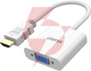 Unitek adapter hdmi na vga, fullhd 60hz, biały