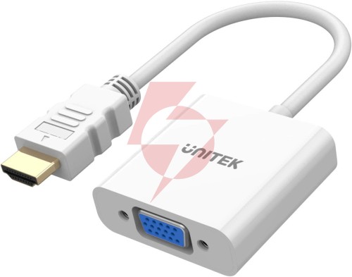 Unitek adapter hdmi na vga, fullhd 60hz, biały