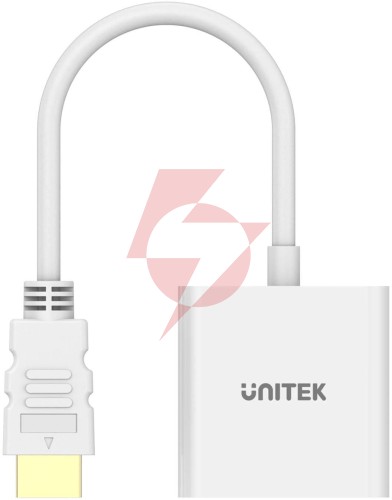 Unitek adapter hdmi na vga, fullhd 60hz, biały