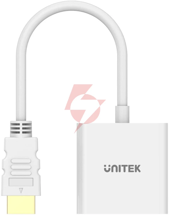 Unitek adapter hdmi na vga, fullhd 60hz, biały