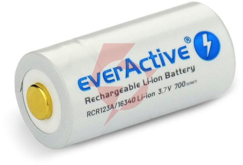 Akumulatorek 16340 / r-cr123 3,7v everactive 700mah (1 szt.) z zabezpieczeniem